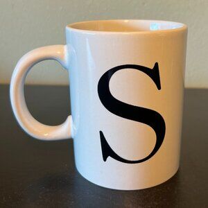 ROYAL NORFOLK Letter "S" Initial Monogram Ceramic Mug ~ Greenbrier International